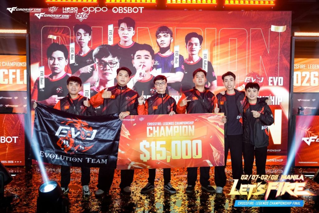 Evolution Team (EVO) ครองบัลลังก์ คว้าแชมป์สมัยแรก ในศึก CrossFire: Legends Championship เอเชียตะวันออกเฉียงใต้