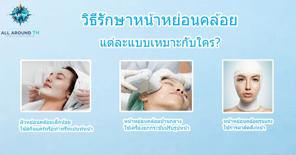 วิธีรักษาหน้าหย่อนคล้อยแต่ละแบบเหมาะกับใคร?