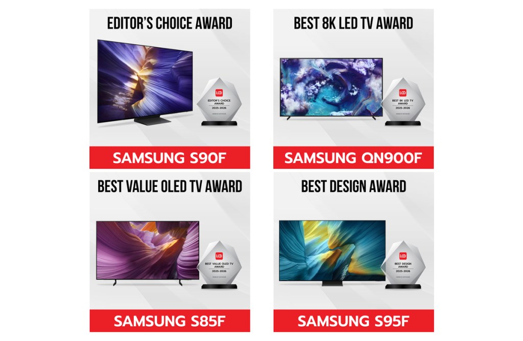 ซัมซุงคว้า 4 รางวัล Best of The Best TV Award 2025–2026 ตอกย้ำผู้นำนวัตกรรมทีวีระดับโลกเพื่อผู้บริโภคชาวไทย